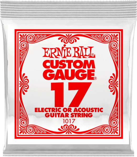 Ernie Ball .017 PLAIN STEEL ELECTRIC OR ACOUSTIC GUITAR STINGS