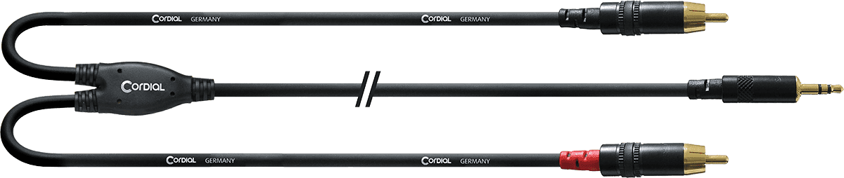 Y Splitter Cable Minijack Stereo/2 RCA 3 M