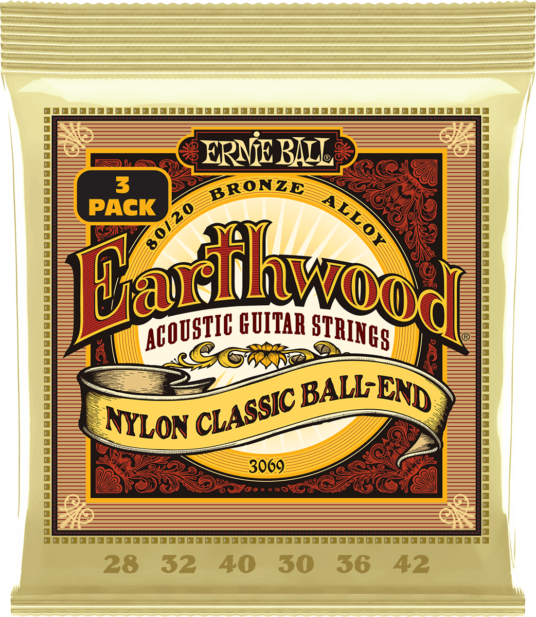 Earthwood 80/20 Folk Nylon Ball-End 28-42 - Pack of 3