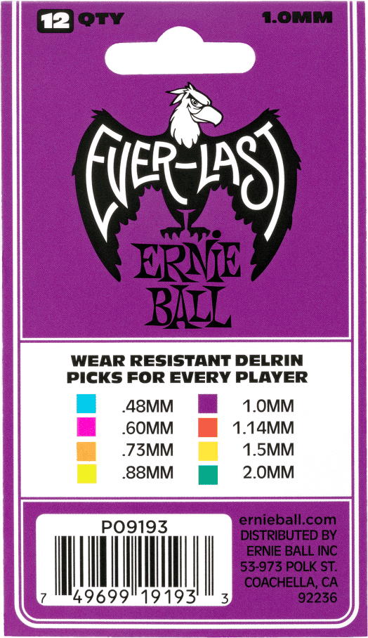 Picks Everlast 12-Pack Purple 1mm