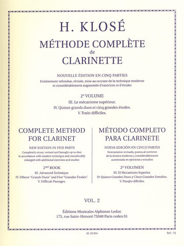 Klose H. - Methode Complete De Clarinette Vol.2