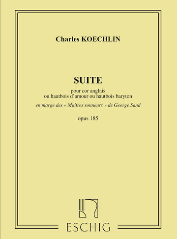 KOECHLIN - SUITE OP 185 - COR ANGLAIS SEUL