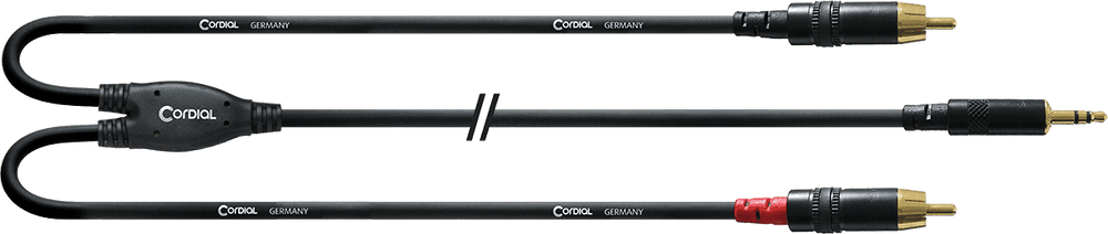 Cordial Y Cable Jumper Minijack/RCA 6 M