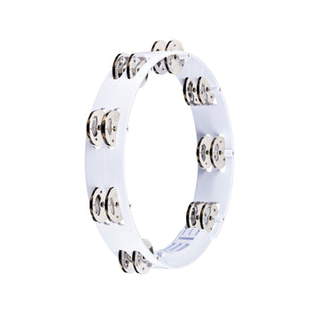 Tambourine ABS White 25CM 1R Cymb