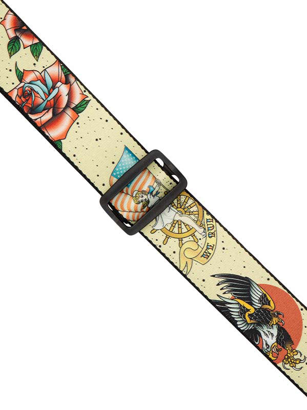 TATTOO SERIES - 5 CM POLYESTER LEATHER TIP WITH TATTOO MOTIFS - DESIGN 005