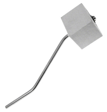 Felt Beater White Square Felt - Bent Shaft Double Pedal