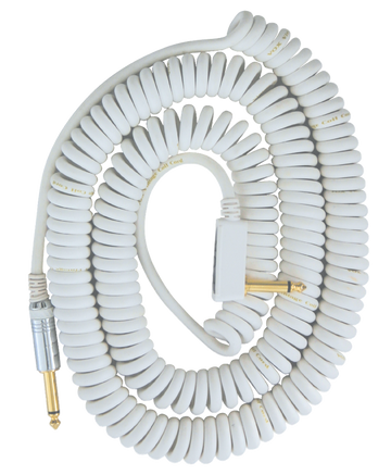 VCC90 COILED JACK CABLE 9M WHITE