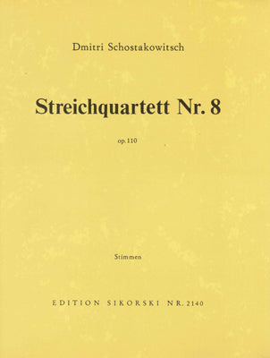 Chostakovitch - Quatuor A Cordes N°8 Op.11 - Parties