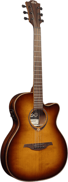 Lâg Tramontane T118ASCE Auditorium Slim Cutaway Electro Brown Shadow