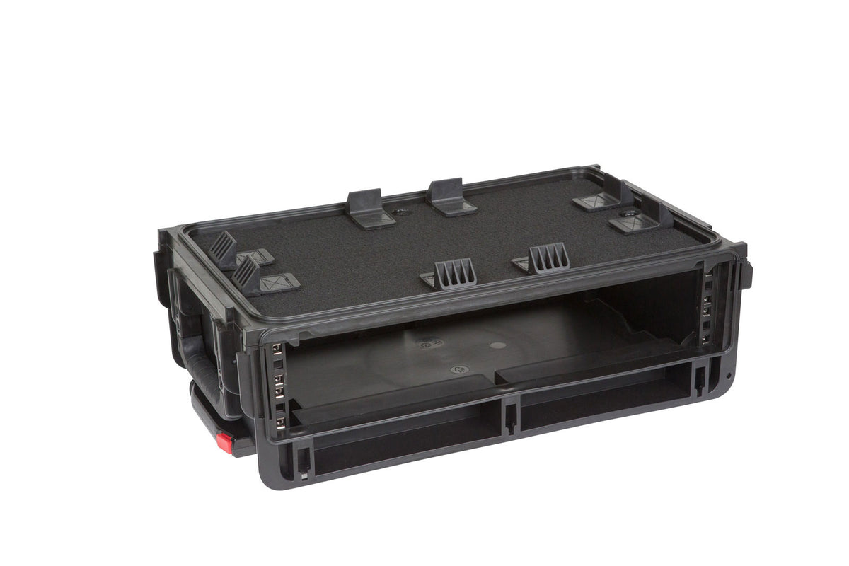 SKB MUSIC STANDARD RACKS INJECTION MOLDED 2U STUDIO FLYER RACK CASE BLACK