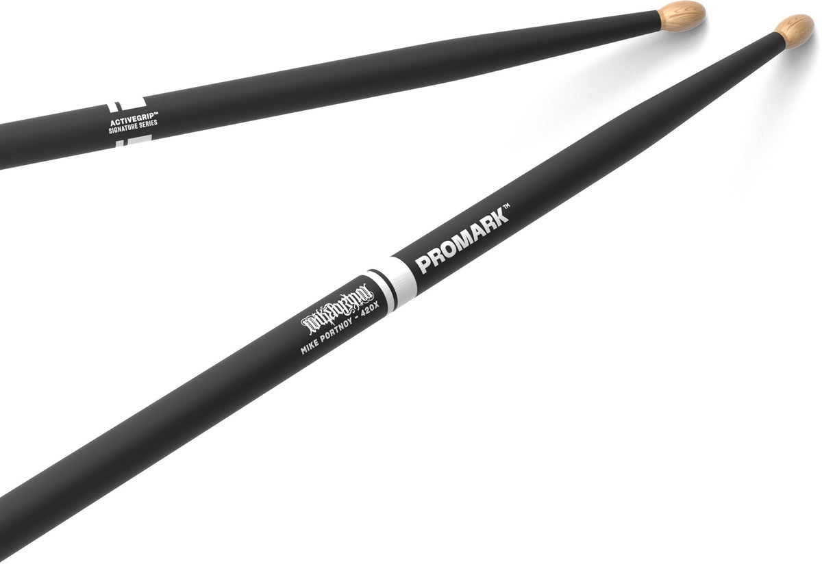 TXMP420XW-AG - Mike Portnoy 420X ActiveGrip Hickory Drumstick Wood Tip