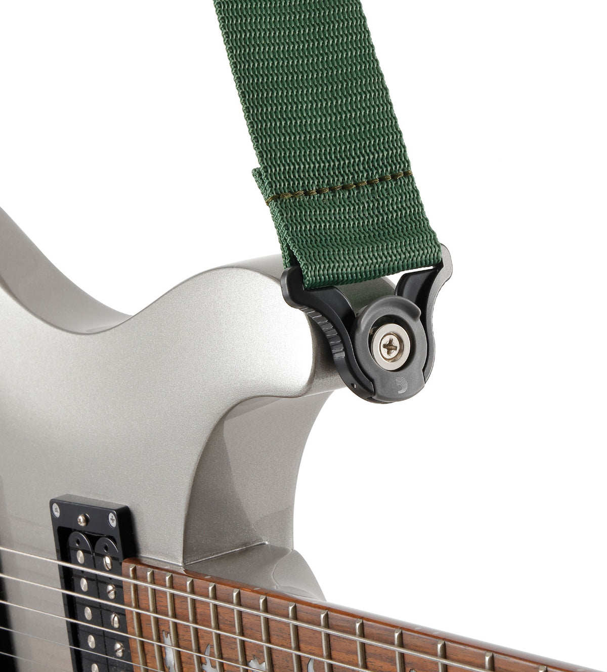 Auto Lock Guitar Strap, Green