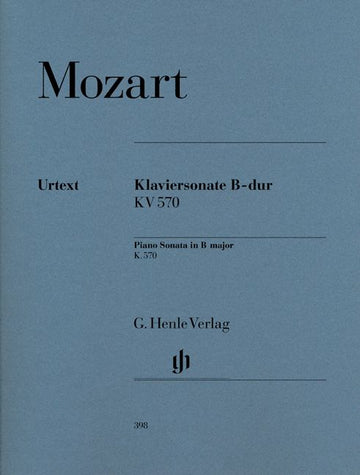 MOZART W.A. - PIANO SONATA B FLAT MAJOR K. 570
