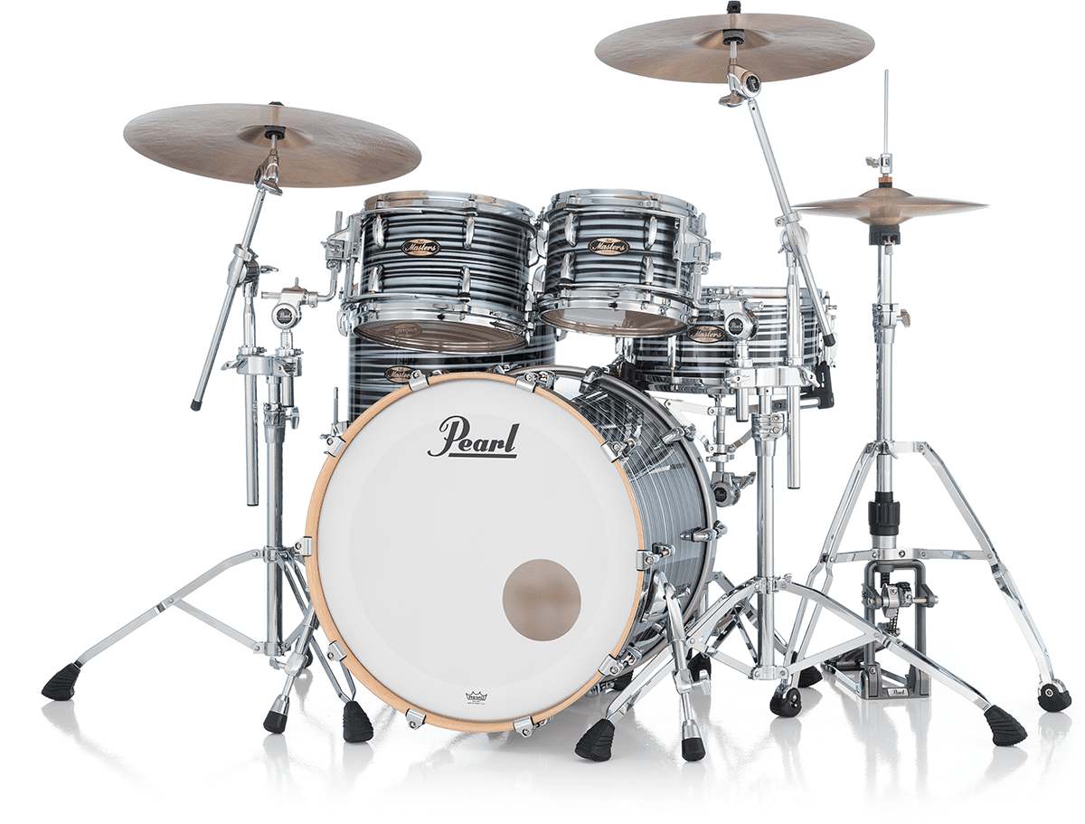 Masters Maple Gum Stage 22 GYROLOCK-l Black Oyster Swirl