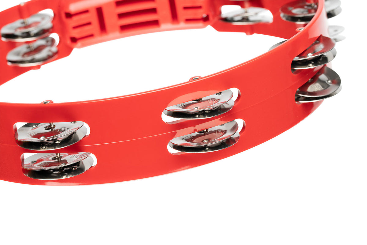 HTT10R - Tambourine ABS Red 25CM 1 Row of Cymbals
