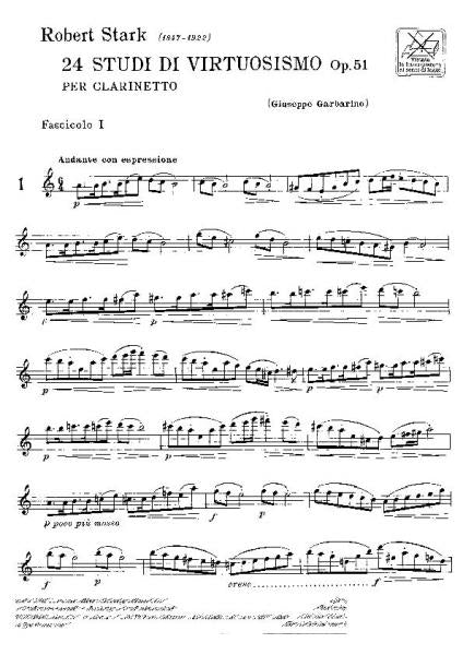 Stark R. - 24 Studi Di Virtuosismo Op. 51 - Clarinette
