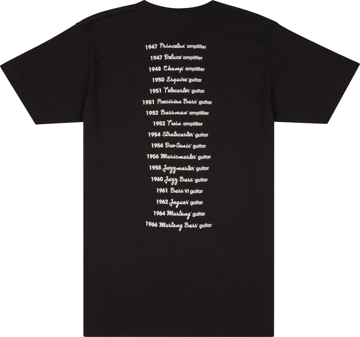 Fender Logo Date Back Tee Black XXL