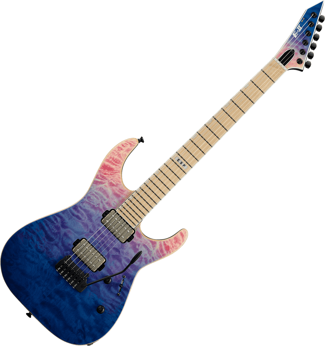 E-Ii M-Ii Hipshot Tremolo Qm Indigo Purple Fade