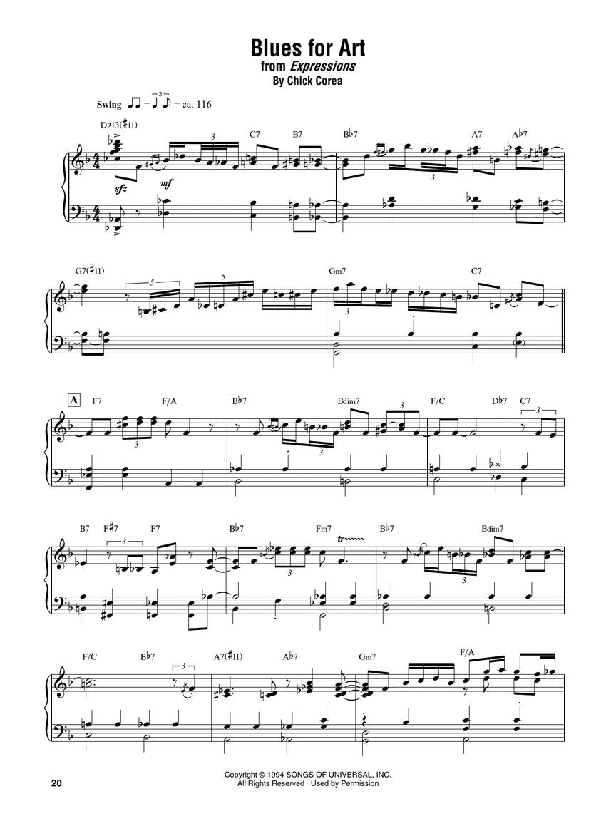 Chick Corea - Omnibook - Piano Transcriptions