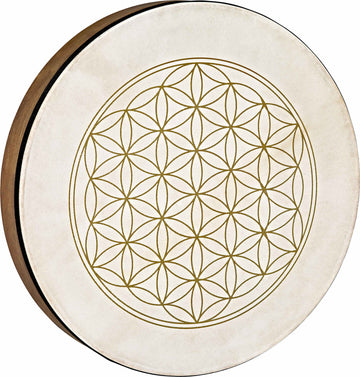 HAND DRUM SONIC ENERGY - DIAM 16" / 40,6 CM - WALNUT BROWN - FLOWER OF LIFE SYMBOL