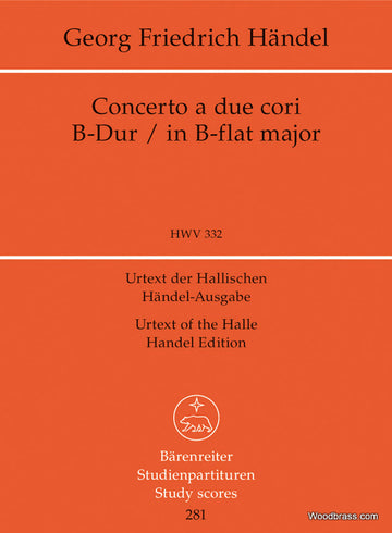 Haendel G.F. - Concerto A Due Cori B-dur HWV 332 - Conducteur Poche