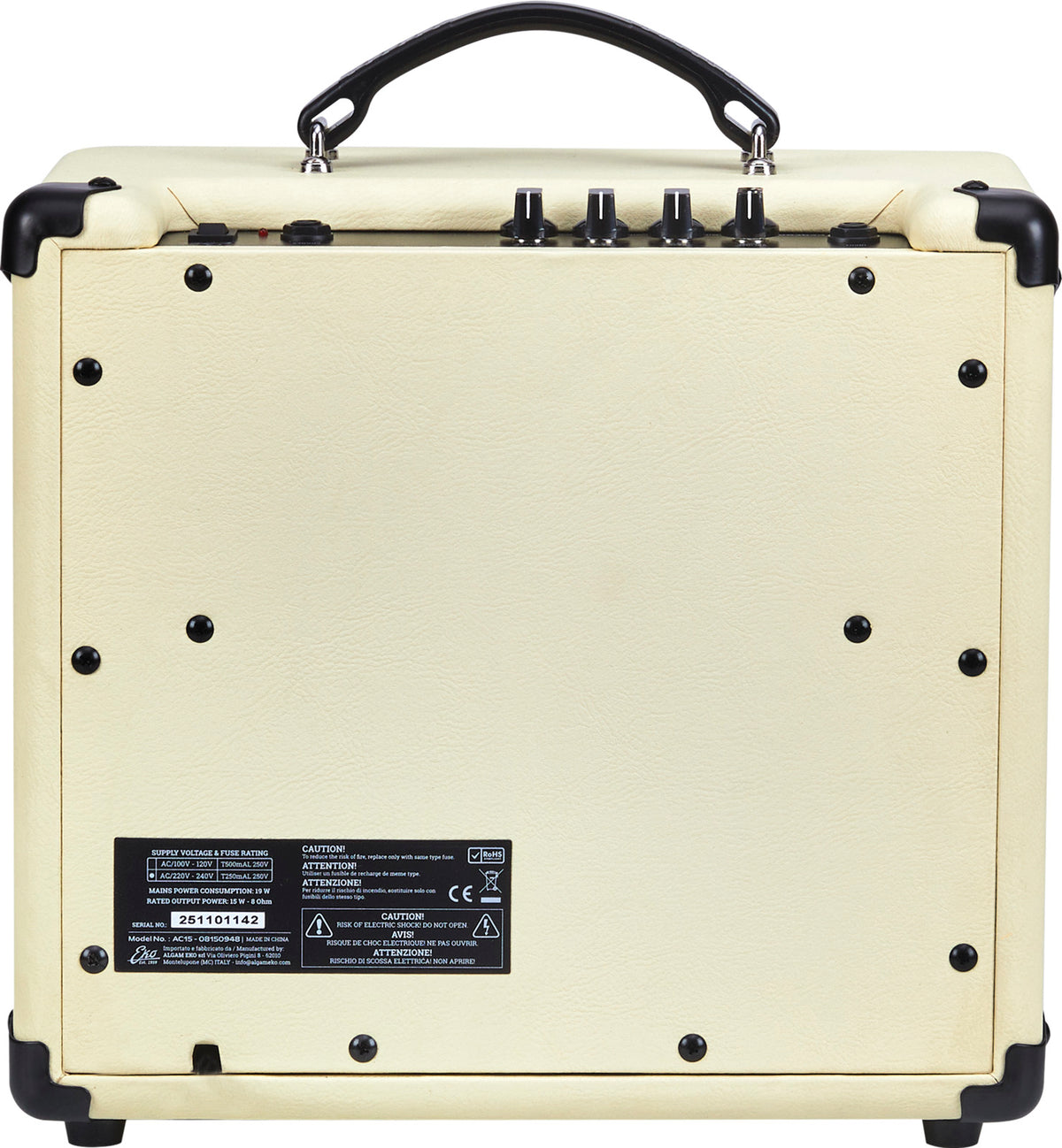 1 channel - 6.5" speaker - 15W