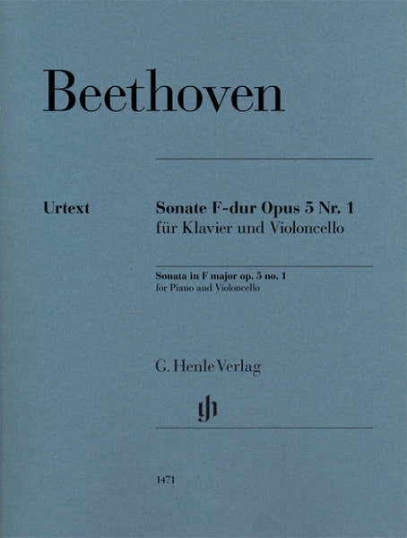 Henle Verlag Beethoven L.V. - Sonata In F Major Op.5 N°1 - Violoncelle & Piano