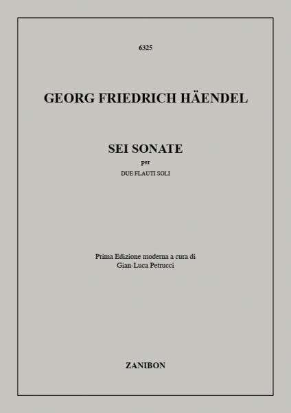 Ricordi Haendel G.F. - Sei Sonate - 2 Flutes