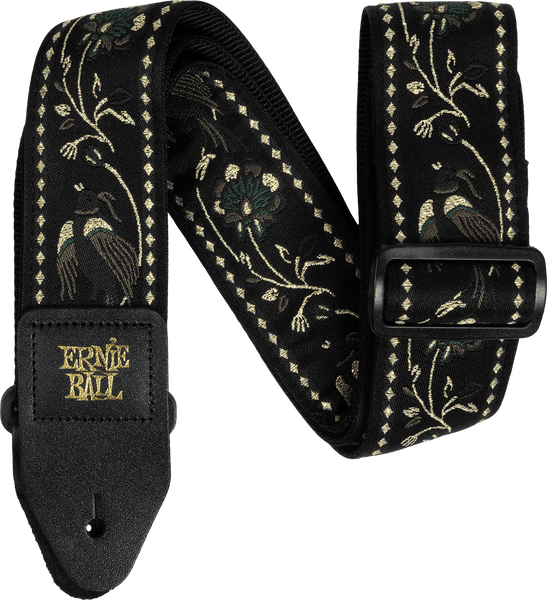 Ernie Ball Jacquard Strap Black Pleasant Pheasant