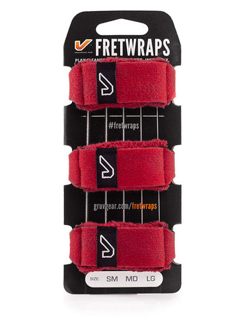 FretWraps 3-Pack Fire Red - Large