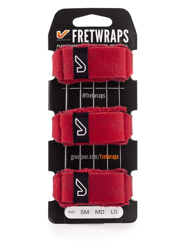 FretWraps 3-Pack Fire Red - Large
