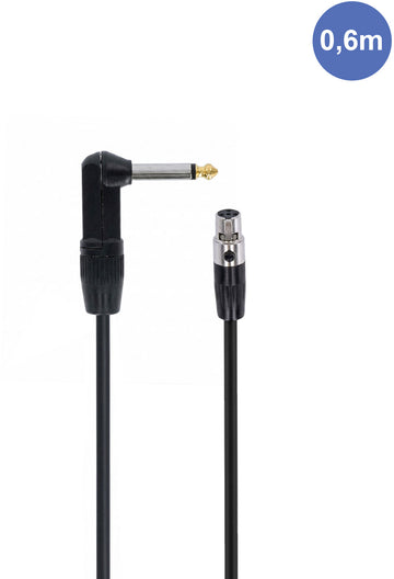 AUDIOCAB 4055 Angled Jack to 4-Pin Mini XLR (Shure) 60 cm