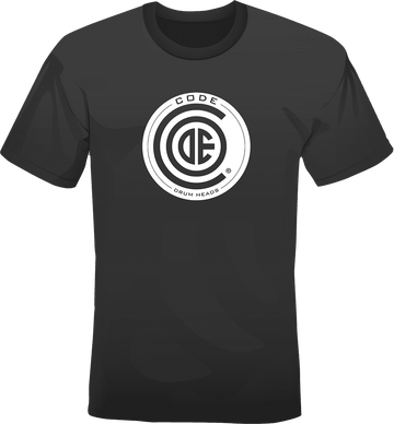 Code Drum Head Tshirt Black S