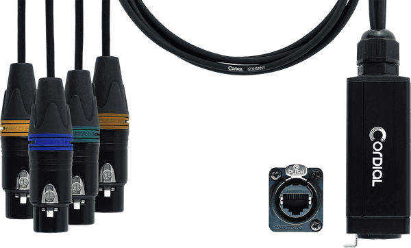 Cordial DMX ADAPTER - RJ45 4 XLR FEMALE 5 POINTS 70 CM