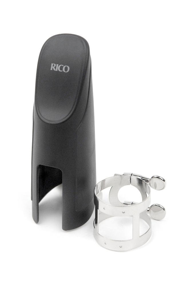 RBS1N - RICO BARITONE SAXOPHONE LIGATURE AND CAP (GRAFTONITE MOUTHPIECE) NICKEL PLATED