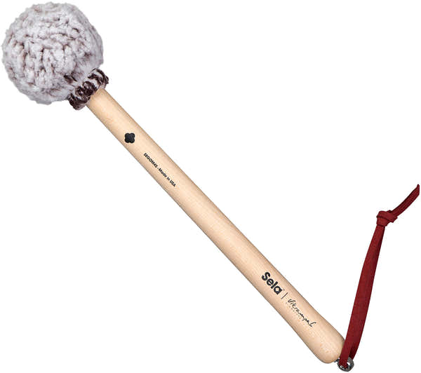 Sela Percussion Gong Mallet Vikrampal Deep Resonance - Small, Frosted Wine