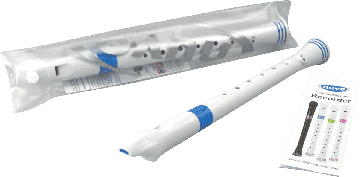 SOPRANO RECORDER WHITE AND BLUE