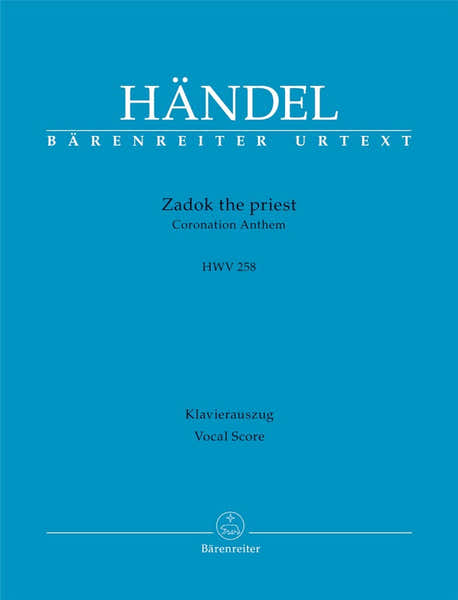 Handelg.f. - Zadok The Priest HWV 258 - Vocal Score