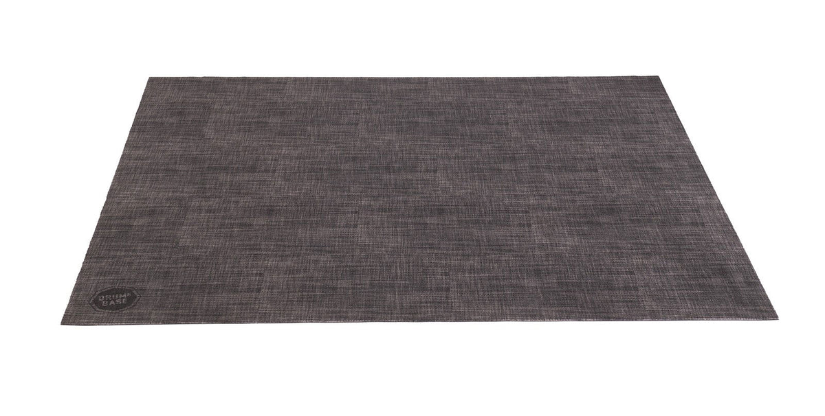 WOVEN BACK IN BLACK DRUM MAT 1.85 X 1.60M ANTI-SLIP BLACK