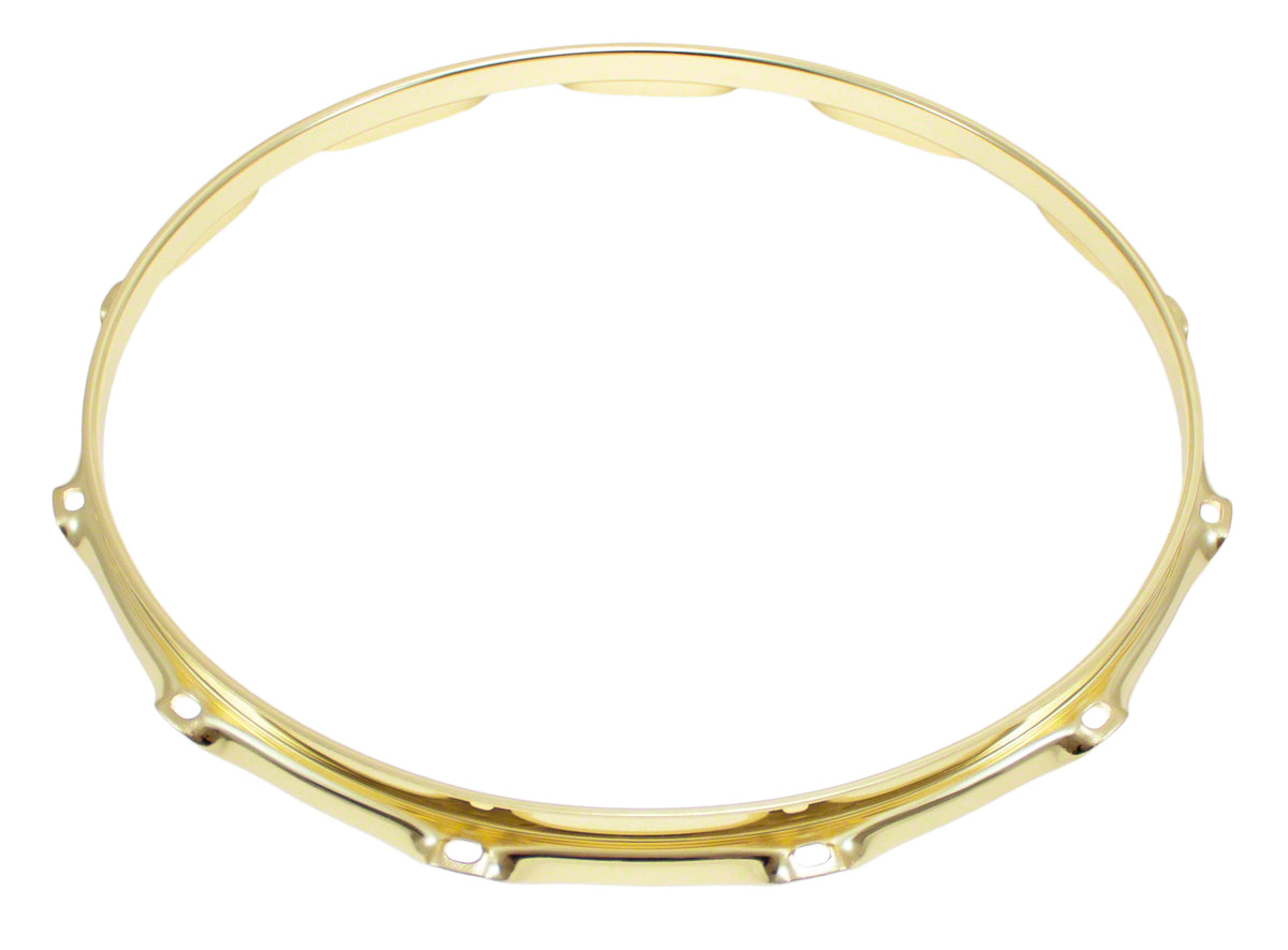 H23-14-12BR - 14" 12 HOLES BRASS 2.3MM SUPER TRIPLE FLANGE DRUM HOOP