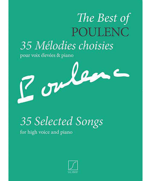 Edition Max Eschig Poulenc F. - 35 Melodies Choisies Pour Voix Elevees & Piano