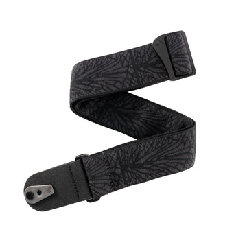Pad Lock Woven Guitar Strap Lightning Black Tubular