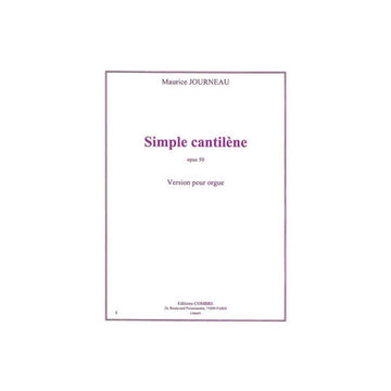Journeau - Simple Cantilène Op. 5 - Orgue