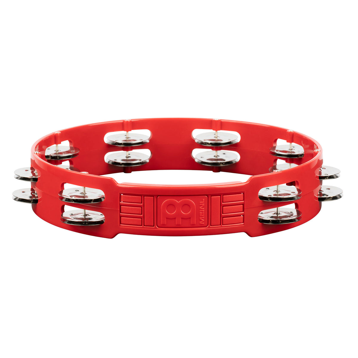 HTT10R - Tambourine ABS Red 25CM 1 Row of Cymbals