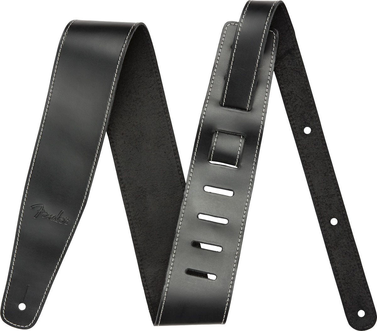 BROKEN-IN LEATHER STRAP BLACK 2.5"