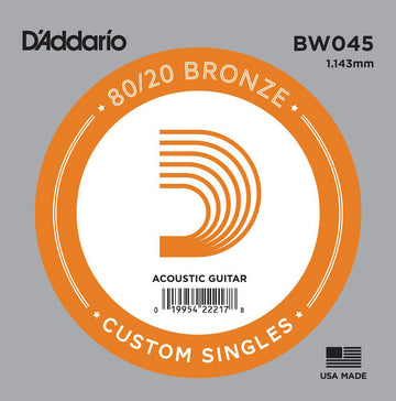 BW45 BRONZE WOUND ACOUSTIC GUITAR SINGLE STRING .45