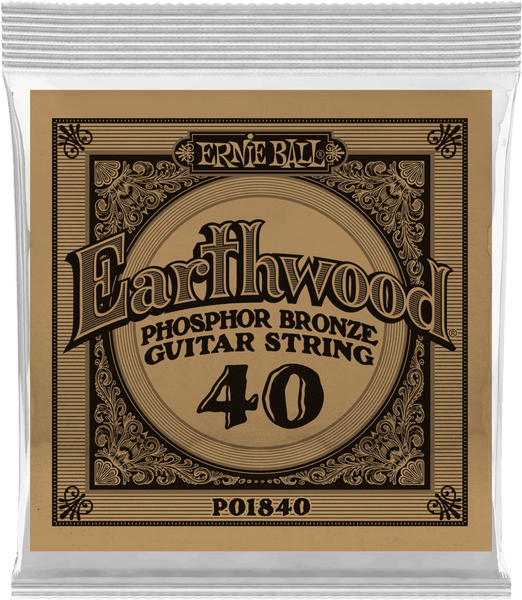 Ernie Ball .040 EARTHWOOD PHOSPHOR BRONZE ACOUSTIC GUITAR STRINGS