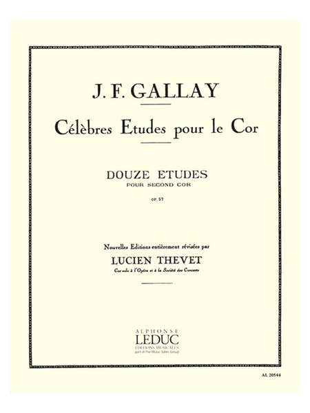 Leduc Gallay JACQUES-francois - 12 Etudes Pour Second Cor Opus 57