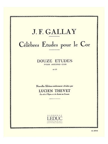 Gallay JACQUES-francois - 12 Etudes Pour Second Cor Opus 57
