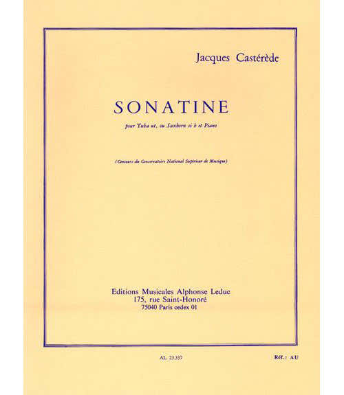 Leduc Casterede J. - Sonatine - Tuba Ut Ou Saxhorn Sib et Piano
